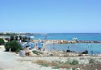 This photograph shows the sheltered Bay of the Andronica Hotel Apartments. Click to enlarge this photograph 