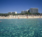 Grecian Bay Hotel Beach and Clear Mediterranean Sea, click to enlarge this photograph