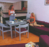 Stavros Hotel Apartments Lounge area to the One and Two Bedroom Apartments, click to enlarge this photograph