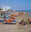 The Beach opposite the Costantiana Beach Hotel Apartments in Larnaka. Click to enlarge this photograph
